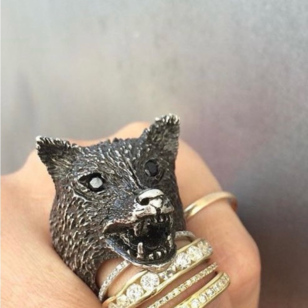 Huckleberry Ltd silver wolf ring - Picture 6 of 6